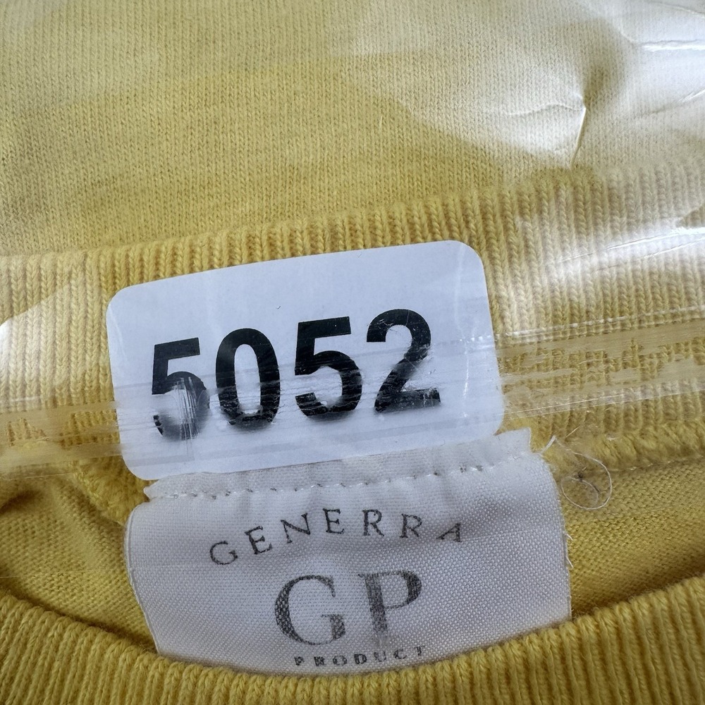 Rare VTG 80s Generra Boxy Crop Fit T Shirt Men Medium Hypercolor Yellow Spellout - Picture 11 of 11